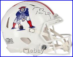 Tom Brady New England Patriots Signd Riddell 1982-89 Throwback Logo Auth Helmet
