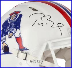 Tom Brady New England Patriots Signed 1982-1989 Throwback Logo Auth. Helmet