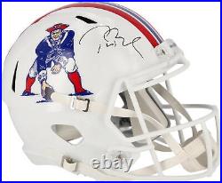Tom Brady New England Patriots Signed 1982-1989 Throwback Logo Replica Helmet