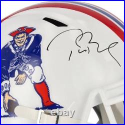 Tom Brady New England Patriots Signed 1982-1989 Throwback Logo Replica Helmet