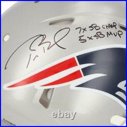 Tom Brady New England Patriots Signed Authentic Helmet & Multiple Inscs