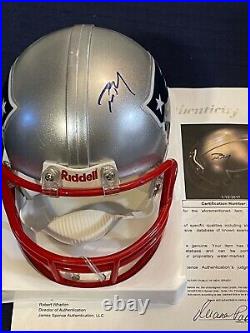 Tom Brady New England Patriots Signed Autographed Mini Helmet Full JSA LOA COA