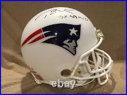 Tom Brady New England Patriots Signed Helmet 3x SB MVP Insc. Sports Mem. COA