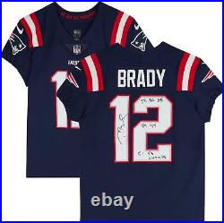 Tom Brady New England Patriots Signed Nike Navy Color Rush Elite Jersey withInscs