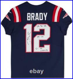 Tom Brady New England Patriots Signed Nike Navy Color Rush Elite Jersey withInscs