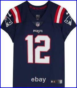 Tom Brady New England Patriots Signed Nike Navy Color Rush Elite Jersey withInscs