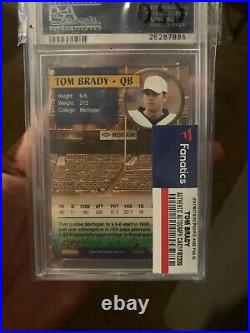 Tom Brady Pacific Rookie Card Autograph With Certificate