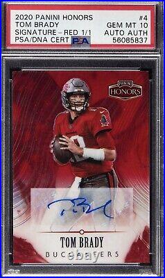 Tom Brady Panini Red Auto 1/1 Autograph One Of One PSA 10 Gem Mint 1 Of 1