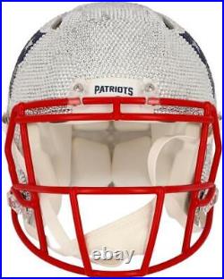 Tom Brady Patriots Autographed Riddell Authentic Helmet Art by Rock On Sports