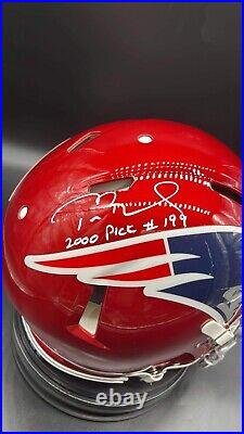 Tom Brady Patriots Autographed inscript Numbered to 12 Authentic Helmet Fanatics
