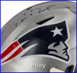 Tom Brady Patriots/Buccaneers Signd Half/Half Flex Auth Helmet-Signature NE Side