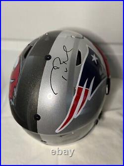 Tom Brady Patriots & Buccaneers Signed Half & Half Speed Flex Authentic Helmet