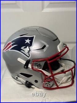 Tom Brady Patriots & Buccaneers Signed Half & Half Speed Flex Authentic Helmet