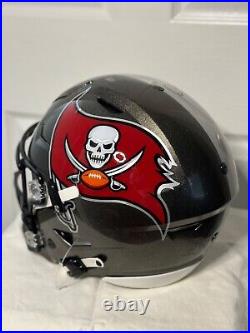 Tom Brady Patriots & Buccaneers Signed Half & Half Speed Flex Authentic Helmet