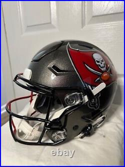 Tom Brady Patriots & Buccaneers Signed Half & Half Speed Flex Authentic Helmet