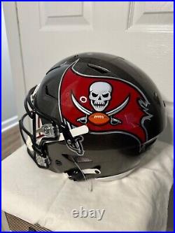 Tom Brady Patriots & Buccaneers Signed Half & Half Speed Flex Authentic Helmet