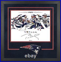 Tom Brady Patriots -FRMD Signed 16x20 6-Time Super Bowl Champion Photo