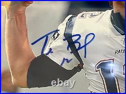 Tom Brady Patriots G. O. A. T Signed Autographed 8X10 GFAA COA # 46035