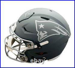 Tom Brady Patriots Signed Full Size Helmet Slate Speed Flex Fanatics Coa