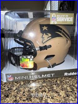 Tom Brady Patriots Signed Salute to Service Flex Authentic Helmet Fanatics
