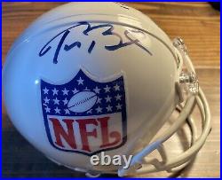 Tom Brady & Payton Manning Autographed NFL Mini Helmet COA