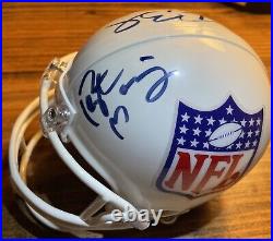 Tom Brady & Payton Manning Autographed NFL Mini Helmet COA