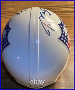 Tom Brady & Payton Manning Autographed NFL Mini Helmet COA