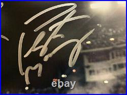 Tom Brady & Peyton Manning Signed 16x20 Autographed Football Photo Fanatics coa