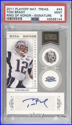 Tom Brady Psa 9 2011 Playoff National Treasures Ring Of Honor Auto Autograph 2/4