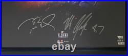 Tom Brady / Rob Gronkowski Autographed SB 53 Framed 20 x 24 Photo Fanatics LE 53