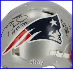 Tom Brady & Rob Gronkowski Patriots Signed Auth Helmet with14 SB TDsInc LE 5of5