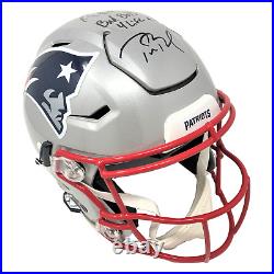 Tom Brady/Rob Gronkowski Patriots Signed Speedflex Helmet BadBoys4Life Fanatics
