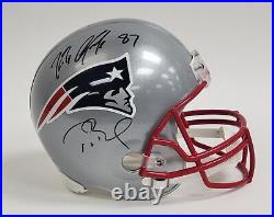 Tom Brady/Rob Gronkowski (Patriots) signed full size helmet-Beckett/Tristar