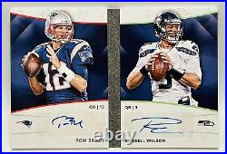 Tom Brady & Russell Wilson Auto 2015 Panini Signature Series Football #BD-BW NFL