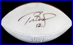 Tom Brady Signed 12 Wilson NFL White Panel Football BAS LOA & Tom's Uncle LOP
