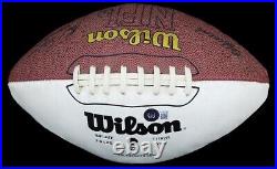Tom Brady Signed 12 Wilson NFL White Panel Football BAS LOA & Tom's Uncle LOP