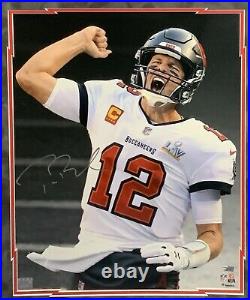 Tom Brady Signed 16x20 Framed Photo Buccaneers Super Bowl LV Auto Fanatics COA
