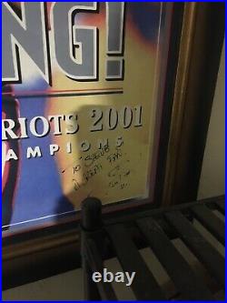 Tom Brady Signed 30x40 Canvas Super Bowl XXXVI JSA COA Patriots Auto NFL