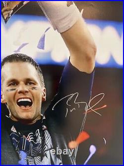 Tom Brady Signed 50x40 Patriots SB 51 Photo With Tristar Steiner Holos LE 11/12