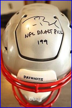 Tom Brady Signed And Inscribed NFL Draft Pick 199 Authentic Full-Sized Helmet