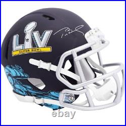 Tom Brady Signed Authentic Autographed Riddell Super Bowl LV Speed Mini Helmet