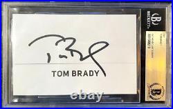 Tom Brady Signed Autograph New England Patriots Tampa Bay Bucs Beckett Coa Slab