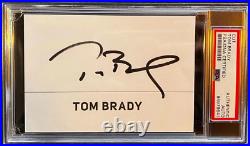 Tom Brady Signed Autograph New England Patriots Tampa Bay Bucs Psa/dna Coa Slab
