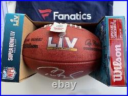 Tom Brady Signed Autographed Authentic Football Super Bowl LV Fanatics Bucs. COA
