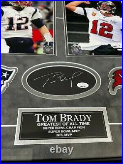 Tom Brady Signed Autographed Cut Framed to 22.5x22.5 Patriots Buccaneers JSA