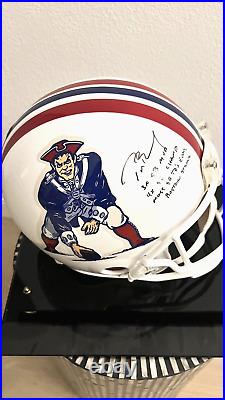 Tom Brady Signed Autographed Fullsize Authentic Patriots Retro Helmet in case