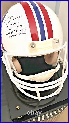 Tom Brady Signed Autographed Fullsize Authentic Patriots Retro Helmet in case