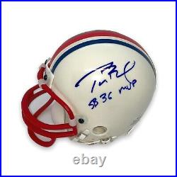 Tom Brady Signed Autographed Mini Helmet withInscription TriStar