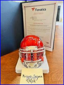 Tom Brady Signed/Autographed NE Patriots Flash Mini Helmet- Fanatics with LOA