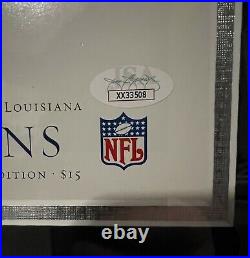 Tom Brady Signed Autographed Super Bowl Program Collage Framed to 19x23 Fanatics